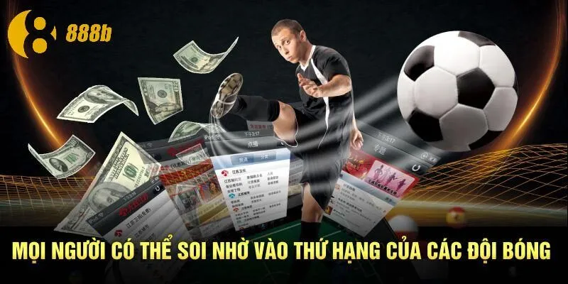 Mọi người có thể phân tích, dự đoán nhờ vào thứ hạng của các đội 